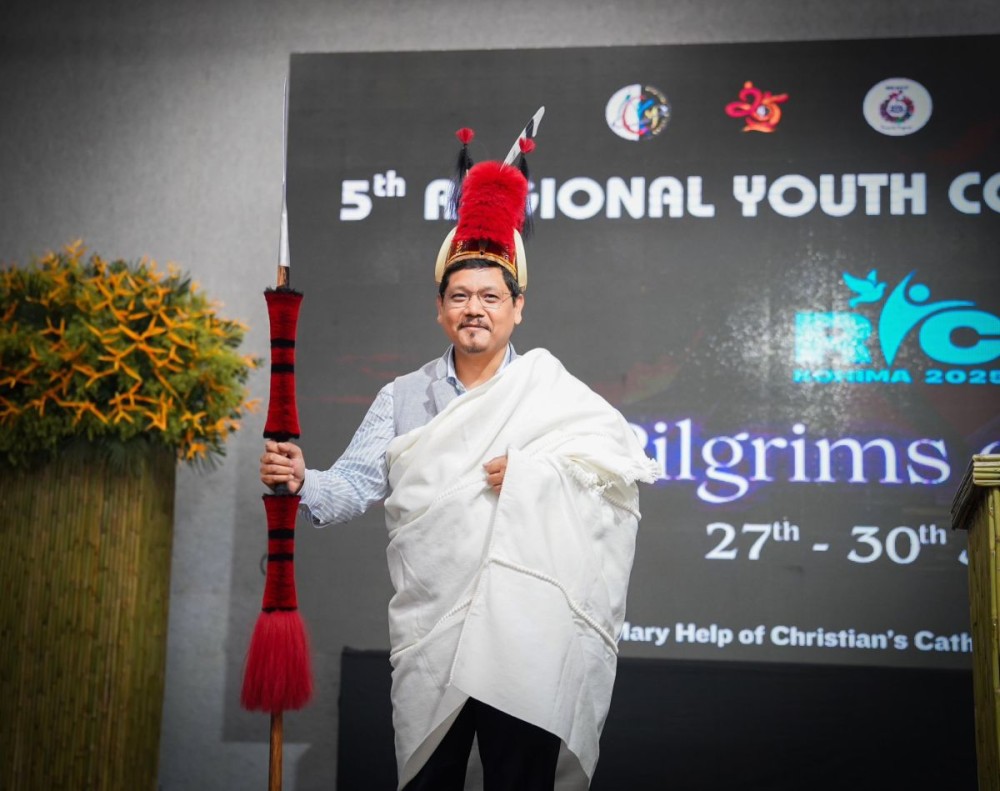 Meghalaya Chief Minister and NPP National President Conrad K Sangma during his visit to Kohima on June 27. (Photo Courtesy: X)